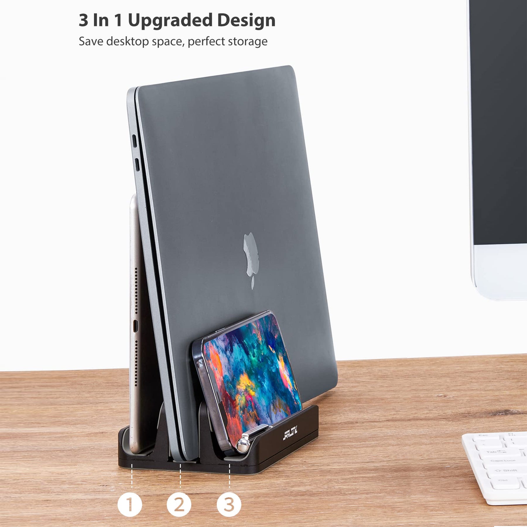 This Vertical MacBook Pro Dock Is the Ultimate Desk Organizer